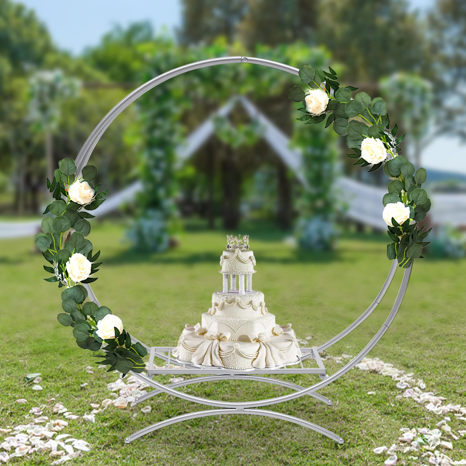 High Quality Wedding Background Arch Frame Iron Flower Balloon Stand Backdrop Venue Decoration Party Application Beautiful Arch