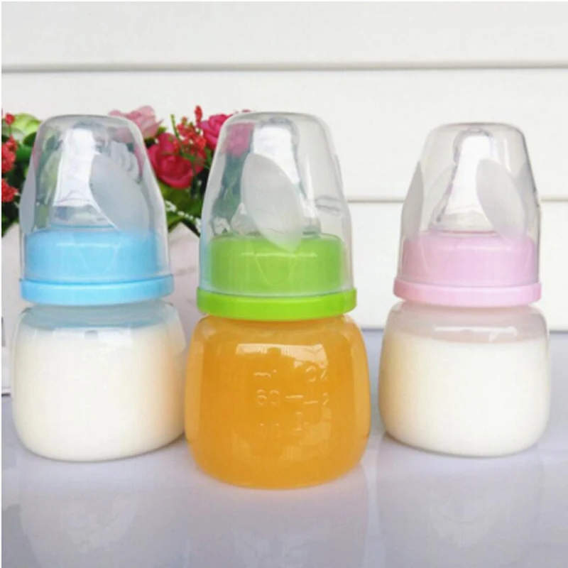 Baby Newborn Mini Portable Feeding Nursing Bottle 60ML BPA Free Safe Infant Nursing Nipple Care Feeder Fruit Juice Milk Bottles milk bottle,feeding bottle,baby feeding utensils