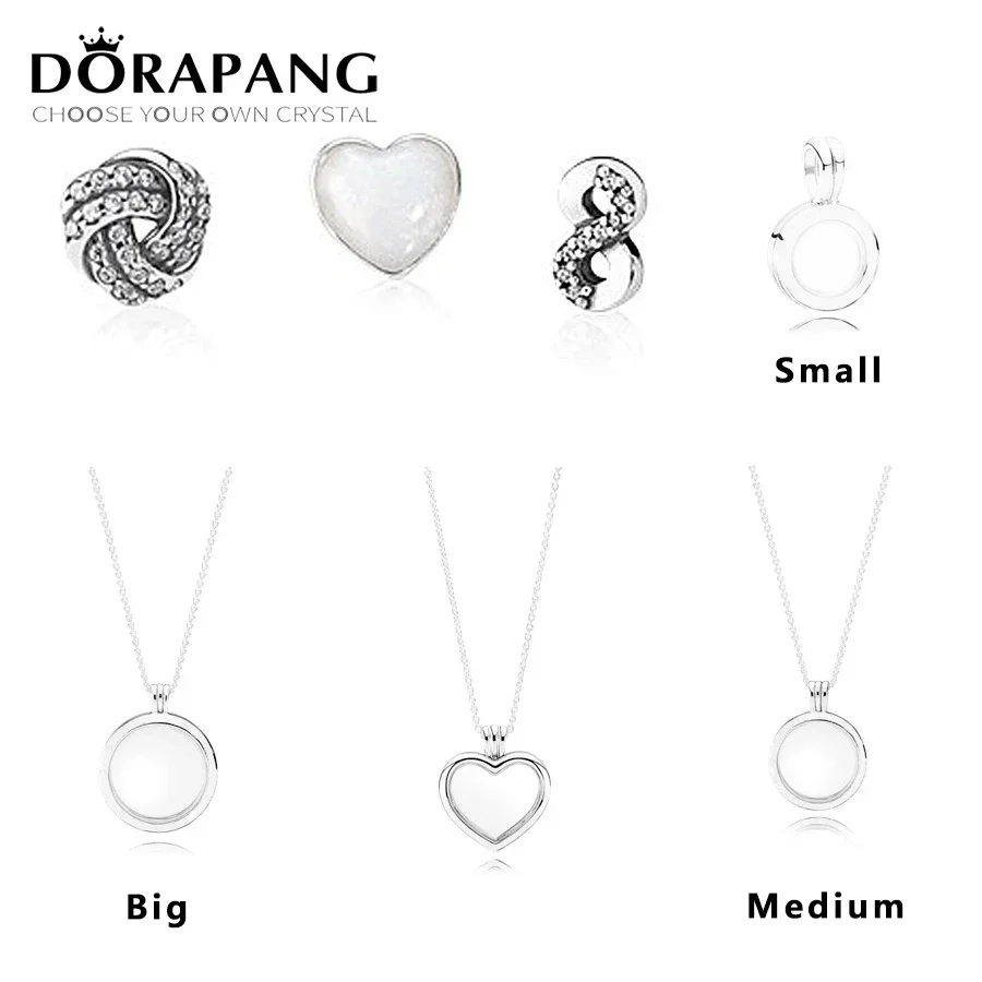 

NEW 100% 925 Sterling Silver Pendant Magnetic DIY Chain Memory Floating Locket Hallowmas Heart-shaped Charms Necklace Jewelry