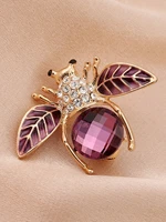 1 piece of women's European and American trendy little bee pearl brooch for fashionable dressing, banquet, party, holiday gift 4