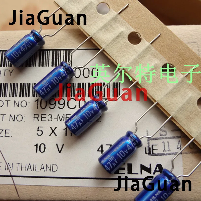 

50pcs NEW ELNA 10V47UF RE3 5X11MM audio electrolytic capacitor 47uF/10V blue robe 47UF 10V re3 47uf 10v