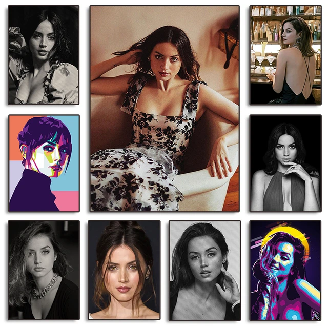 Ana De Armas Poster Movie Star Canvas Art Prints Wall Picture For Living  Girl Room Home Decor Fan Collection Gifts