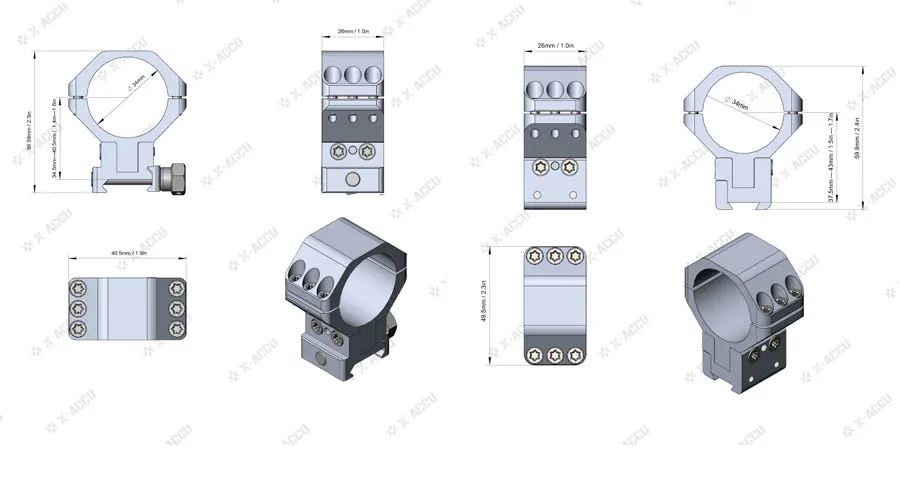 Description Picture 5 of itemVector Optics 34Mm Picatinny Hunting Scope Mount Ring Dovetail Tactical Accessories for Ar 15 Airsoft