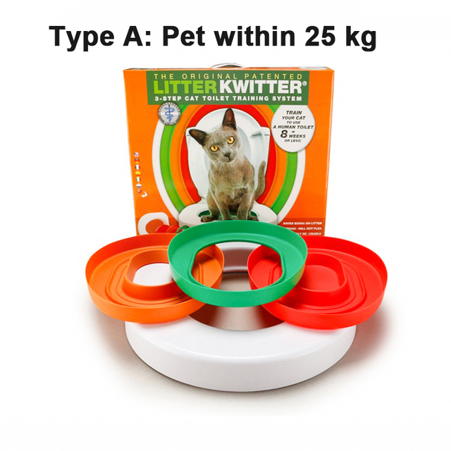 Cat training Toilet Seat Pet Plastic litter Box Tray Kit Professional Trainer Clean Kitten Healthy Cats Human Toilet Cat Mat
