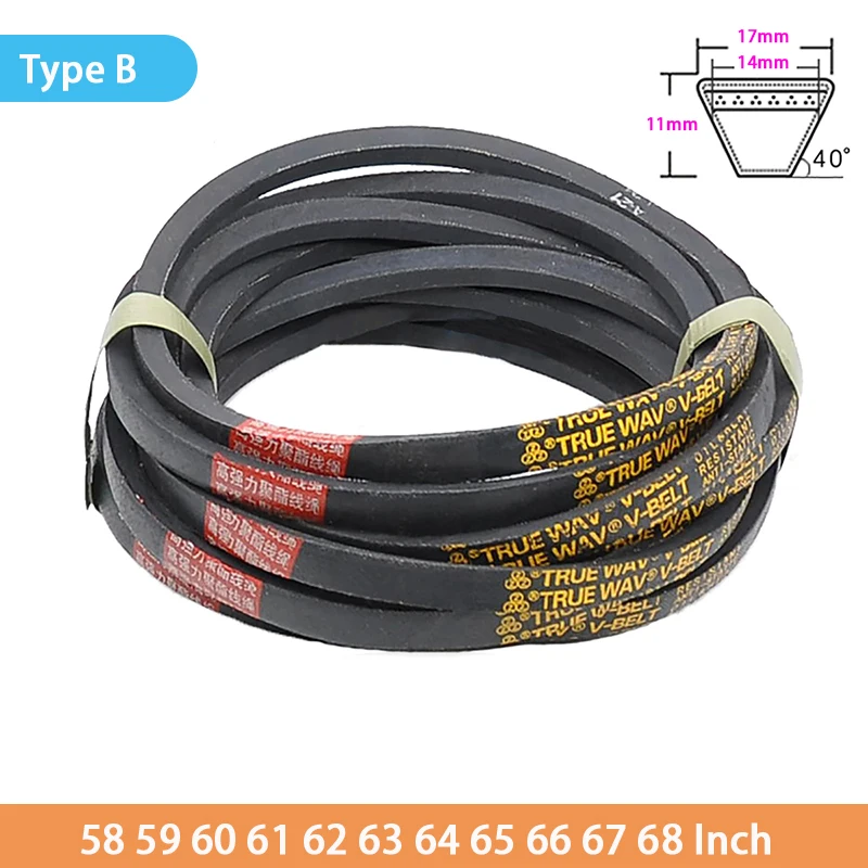 

B Type Agricultural Machinery V-Belt Industrial Triangle Belt 58 59 60 61 62 63 64 65 66 67 68 Inch Transmission Drive Belt