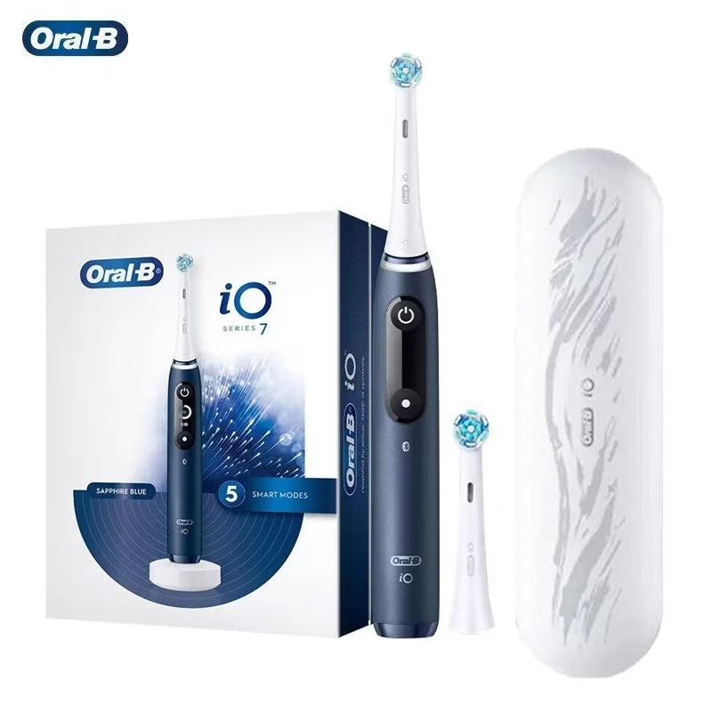 

Oral B iO7 Electric Toothbrush 5 Modes Clean Teeth 3D Visible Connect To App Smart Tooth Brush with Charging Travel Case