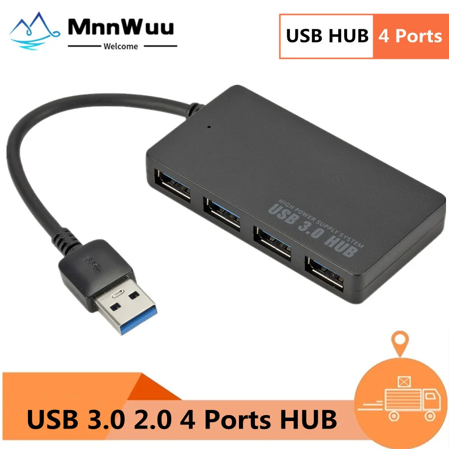 Концентратор USB 3 0 2 высокоскоростной внешний 4-портовый адаптер для ноутбука