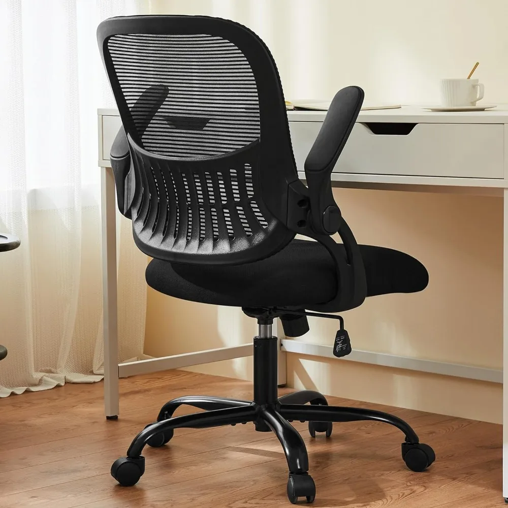 

Sweetcrispy Office Computer Desk Chair, Ergonomic Mid-Back Mesh Rolling Work Swivel Task Chairs with Wheels