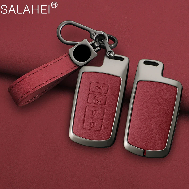 

Leather Car Key Case Cover For Toyota Camry Corolla RAV4 Highlander Avalon 2015 2016 2017 2018 Protector Shell Auto Accessories