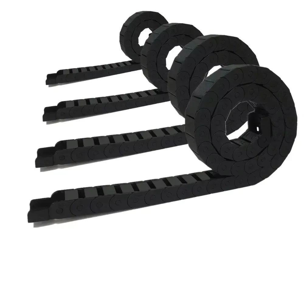 10 X 20mm L1000mm 7x15/10x10/10x15Cable Drag Chain Wire Carrier with End Connectors for CNC Router Machine Tools /Fully Enclosed
