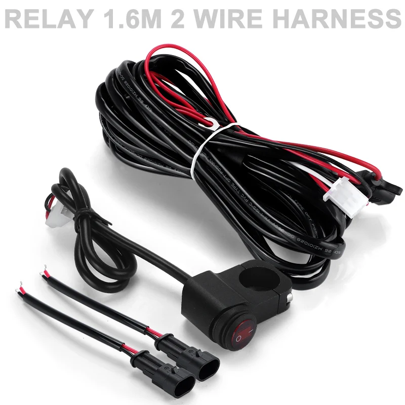 Kit Câblage Moto Pour Barres LED - Faisceau 12V Avec Relais, Fusible 10A/15A Et Interrupteur Étanche, Installation Facile