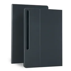Ultra-Thin Magnetic Stand Tablet Case with Pencil Holder - Anti-Fall Smart Cover for S9 FE Plus 12.4 (Gray)