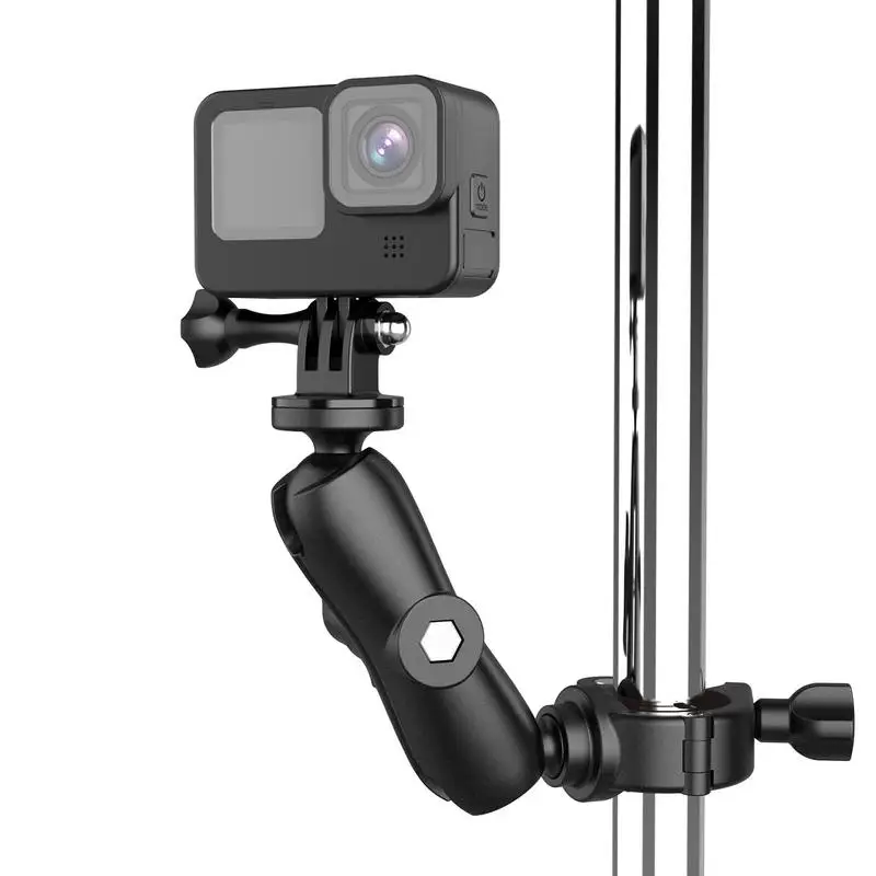 

Зажим для крепления камеры на велосипеде с поворотом на 360 градусов, зажим для камеры, крепление для монитора, противоскользящий кронштейн для крепления на велосипеде, запись, 1/4 винтовой адаптер