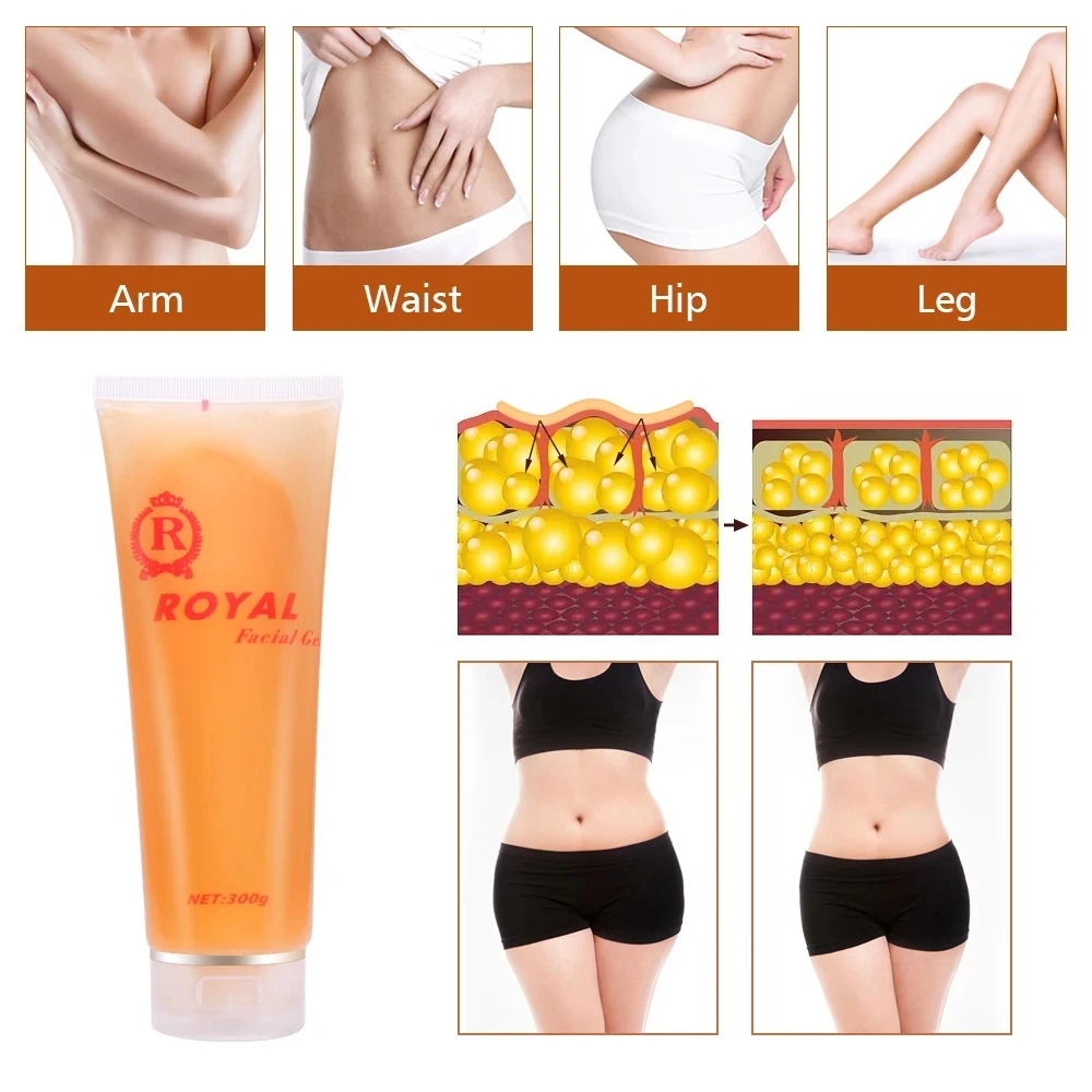 Ultrasonic Gel 40K Cavitation RF Body 3pcs Slimming Beauty Machine Radio Frequency Conductive Gel RF Fat Burning Device