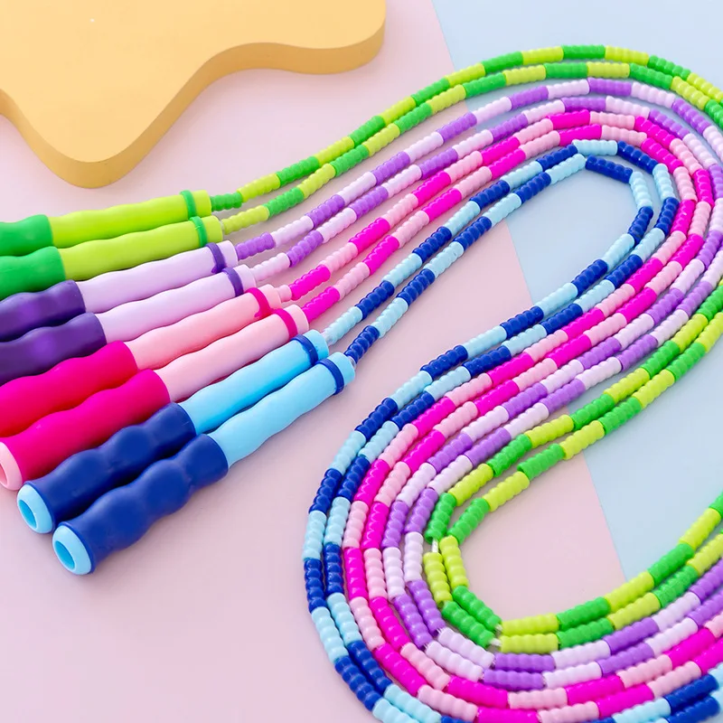 Creative Soft TPU Beads Skipping Rope jump rope 1PC Nylon Jump Rope for Adult Kids Indoor Sport Workout Keeping Fitness Training Equipment