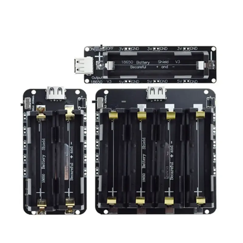 Two Voltage 18650 Lithium Battery Shield V8 Mobile Power Expansion Board Module 5V/3A 3V/1A Micro USB For Arduino ESP32 image 1