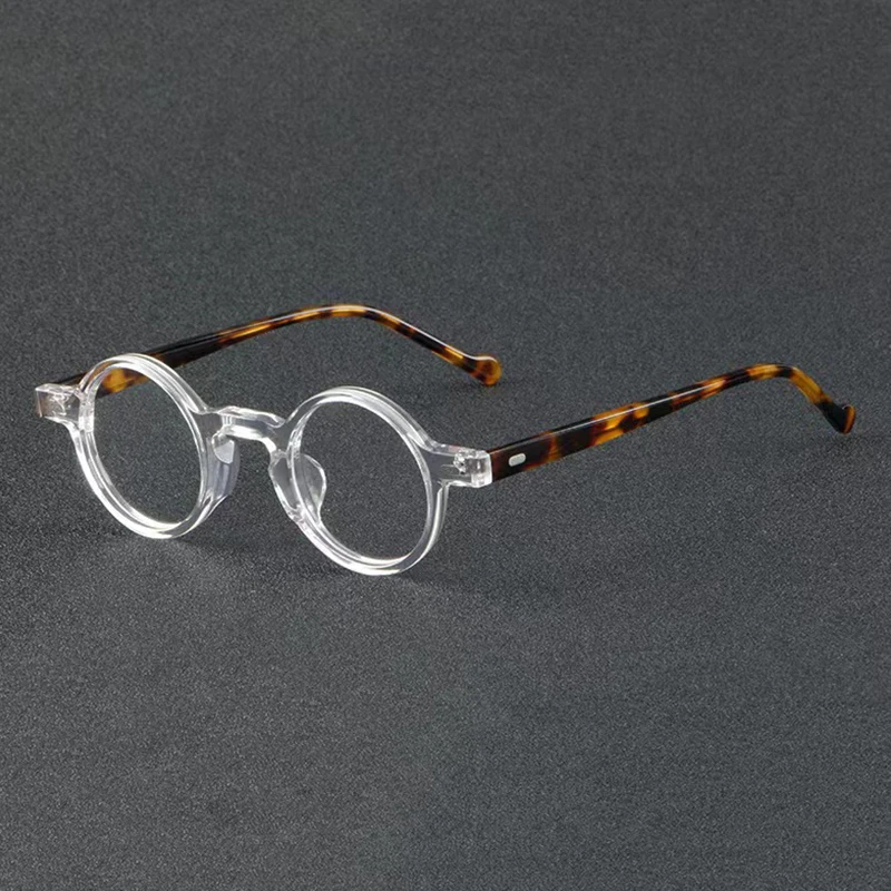 

98206 Fashion Pure Handmade Acetate Round Man Glasses Frames Optical Eyewear Reading Glasses Woman Personalized EyeGlasses