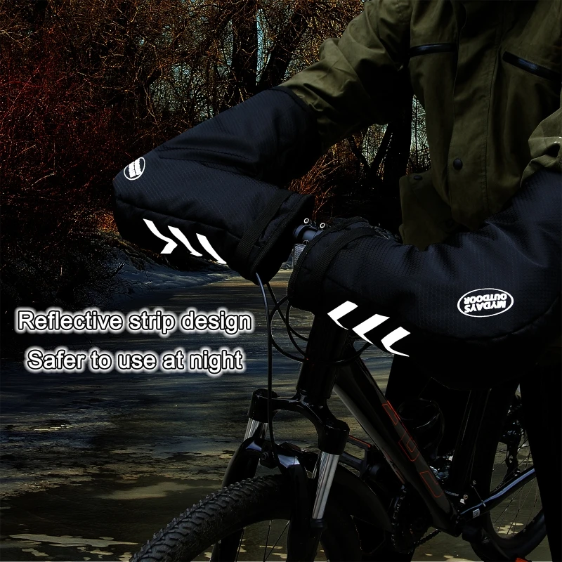 

Hand Warmer Motorcycle Handlebar Muffs Hand Guard Cycling Gloves Waterproof Warm Bike Handlebar Cuffs Thermal Mittens