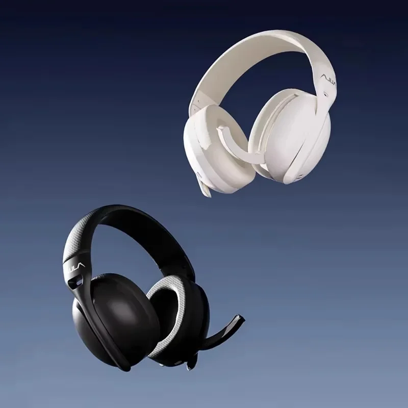 AULA S6 Wireless Headphone Esports Head-mounted Headsets 2.4G/Bluetooth/Wired Lightweight Earphones with Mic PC Gaming Laptop