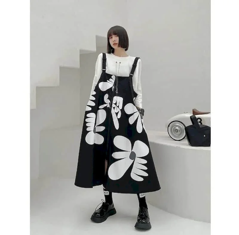 

Summer Dresses Plaid Vintage Square-Neck Sleeveless Ankle Length Skirts Loose Fit Korean Style Sling Dress for Women Clothing