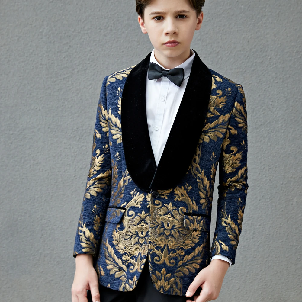 Kids Boys Children Baptism Wedding Prom Suit Baby Boy Elegant Teenager Party Costume Flower Boy Suit Coat Host Jacket boys suit set