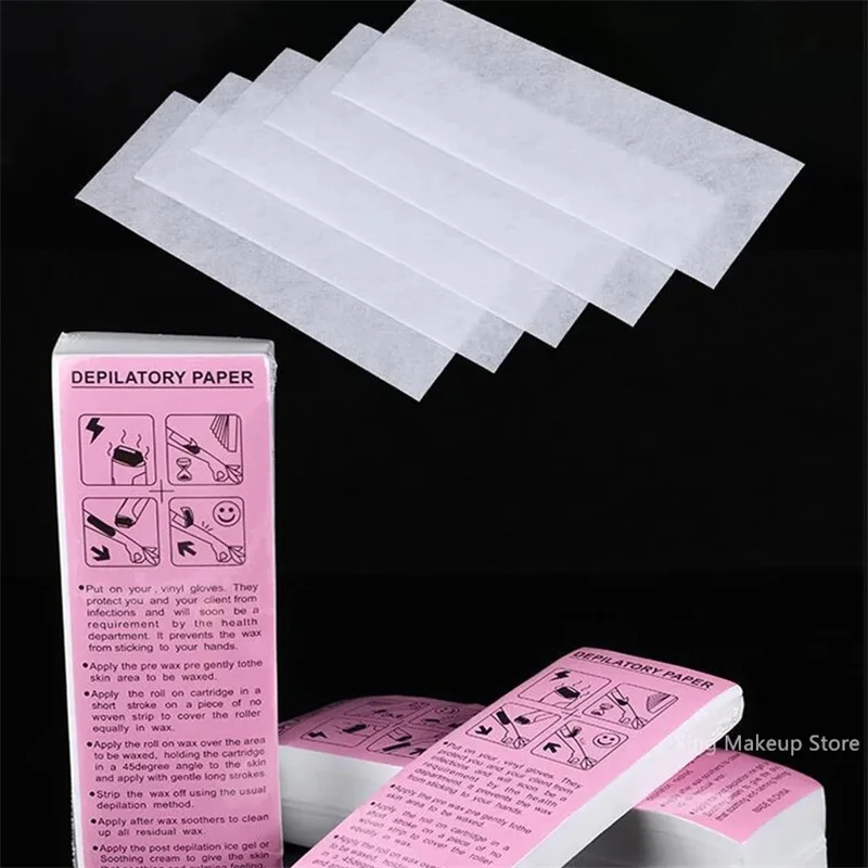 Women Men Nonwoven Hair Removal Wax Paper Body Leg Arm Hair Removal Epilator Wax Strip Paper Roll 100/500/1000pcs
