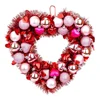 Valentines Day Heart Wreath for Front Door,Wreaths Decor for Birthday Party Home Wedding Christmas Decorations Ball Ornaments 1