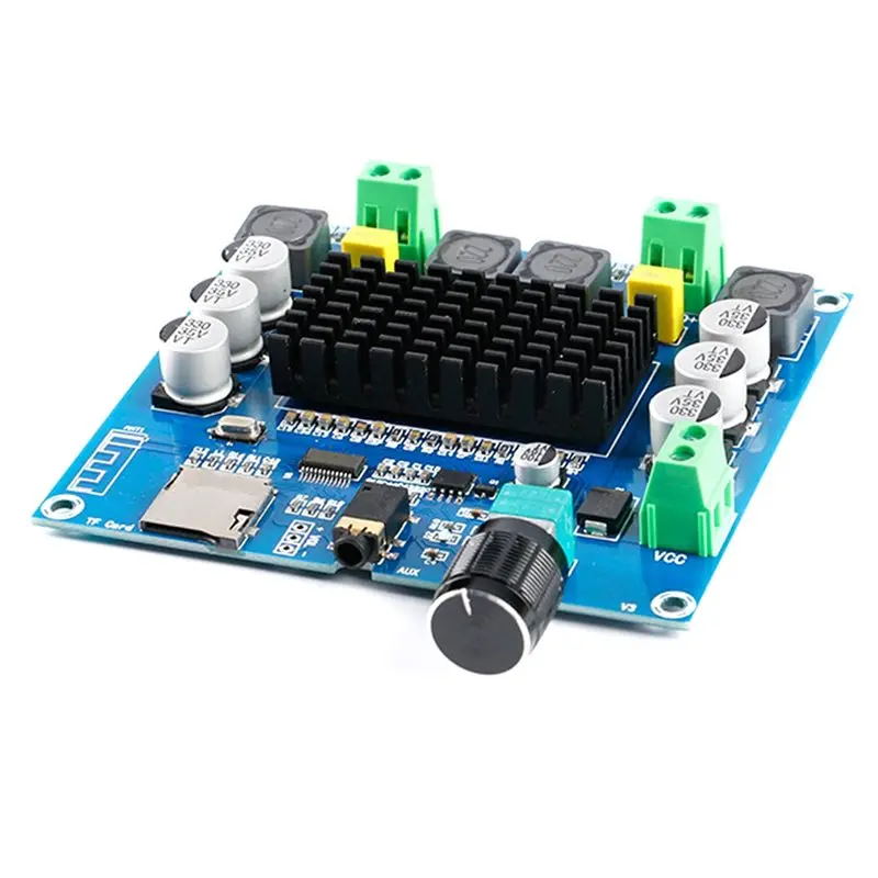 AS95-XH-A105 고출력 오디오 모듈 2X100w TDA7498 듀얼 채널 블루투스 호환 스피커 홈 시어터용 AUX 지원