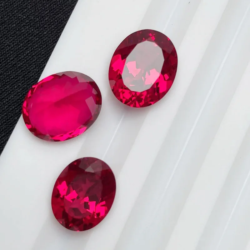 Premium-Box mit großem 20×30mm Rubin-Edelstein, oval facettiert geschliffen, UV-getestet, für Schmuckherstellung/Sammlung/Geschenk, Mohs-Härte Edelsteine – Detail 3