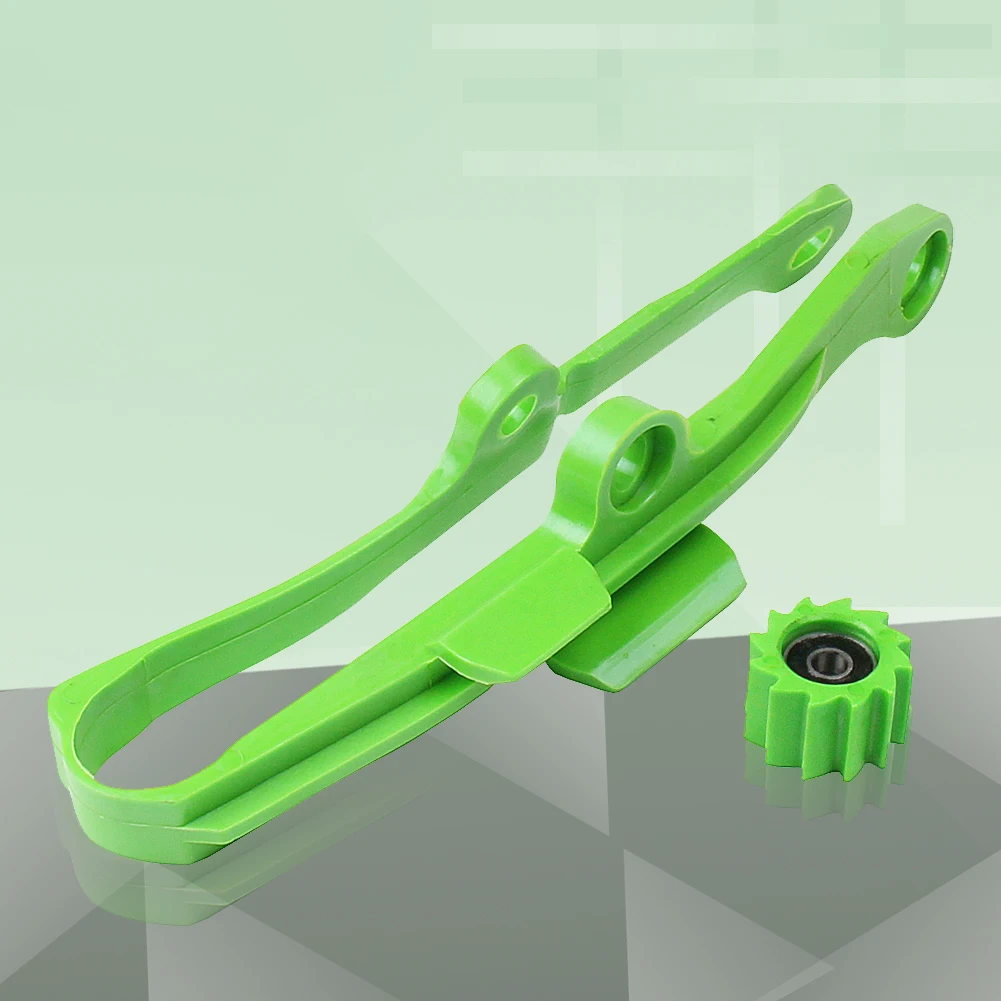 Motorcycle Green Chain Slider Guide Swingarm Roller Set Kawasaki KX250F KX450F KXF250 KXF450 KLX 450 Motocross Accessories