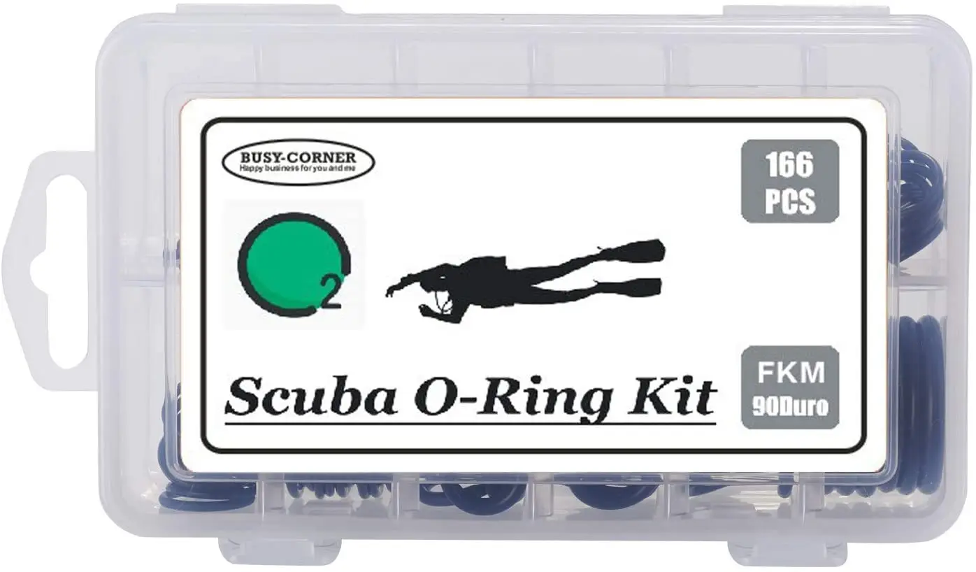 166 Pieces Scuba O-Ring Kit Scuba Diving Rubber Orings FKM 90Dive Hoses Ring Diving Dive Gear Equipment Tanks o ring o ring seal set rubber seal ring