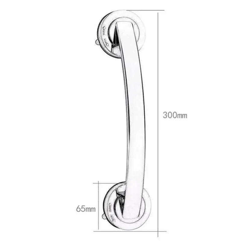 Powerful Suction Cup Armrest Wall Mounted Bathroom Bathtub Handrail Safety Grab Bar For Old People Bathroom Handle Armrest images - 6