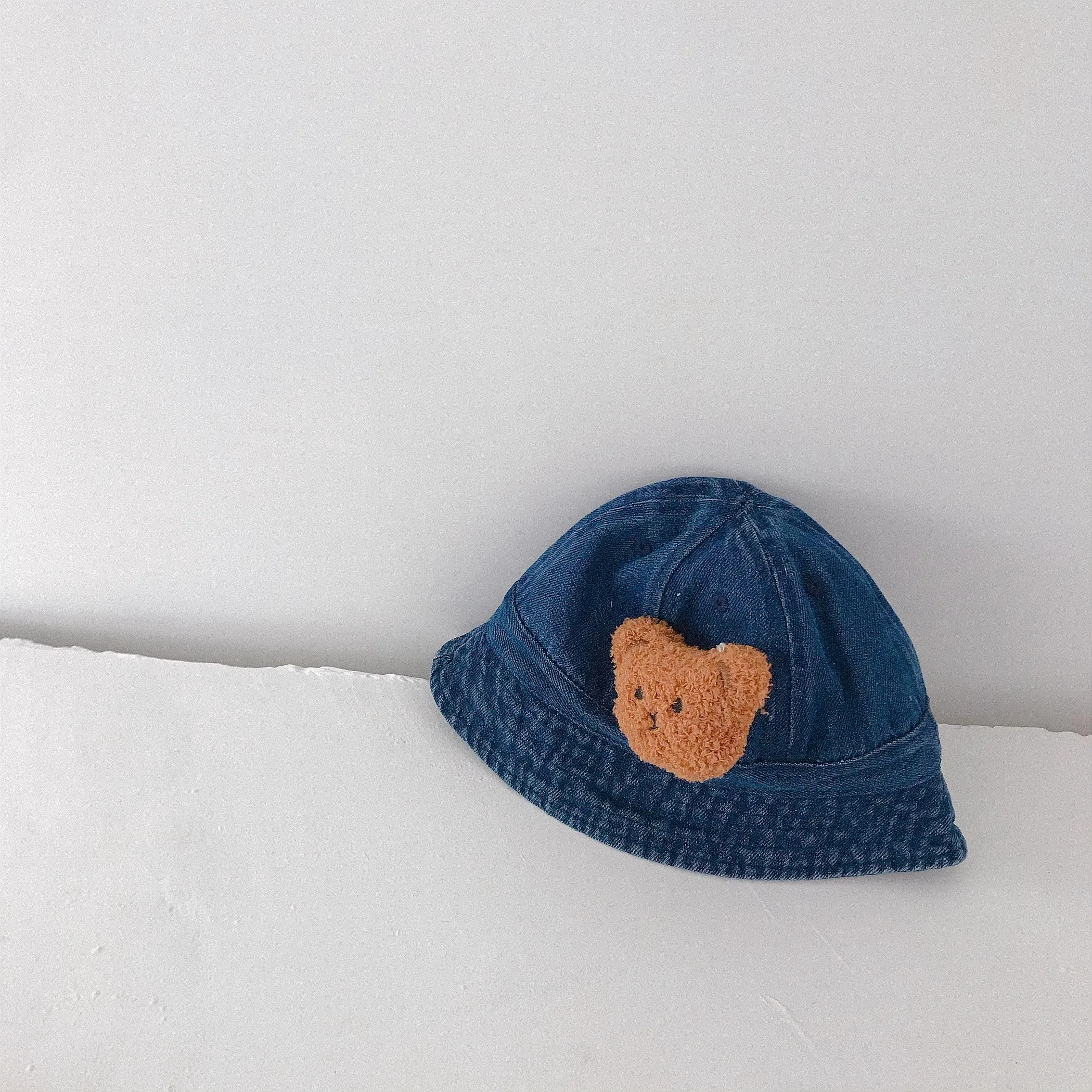 Summer Denim Bucket Cap for Kids Boys Girls