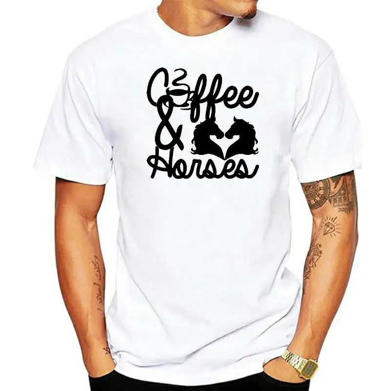 

Mens Coffee Horses Tee Cowgirl Western Southern Country Gift Tee Tri-Blend