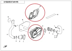 Left Engine Side Cover and cover seat Suit For CF850/CF1000 ATV Code is 9AWV-000101-2E01/9AWA-000101/9AWA-000102