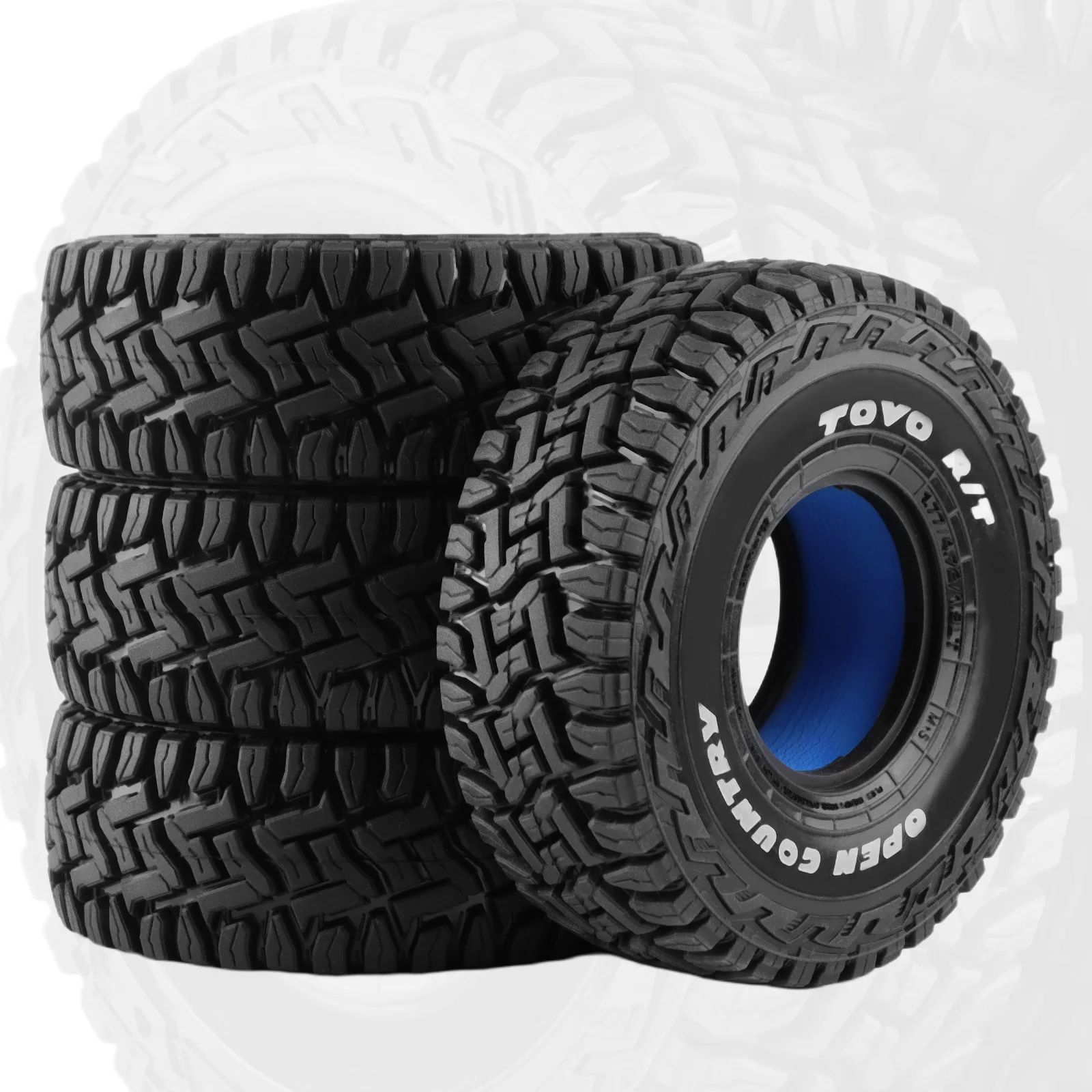 Pneus RC 120x40mm Caoutchouc Butyle pour SCX10 TRX4 1/10