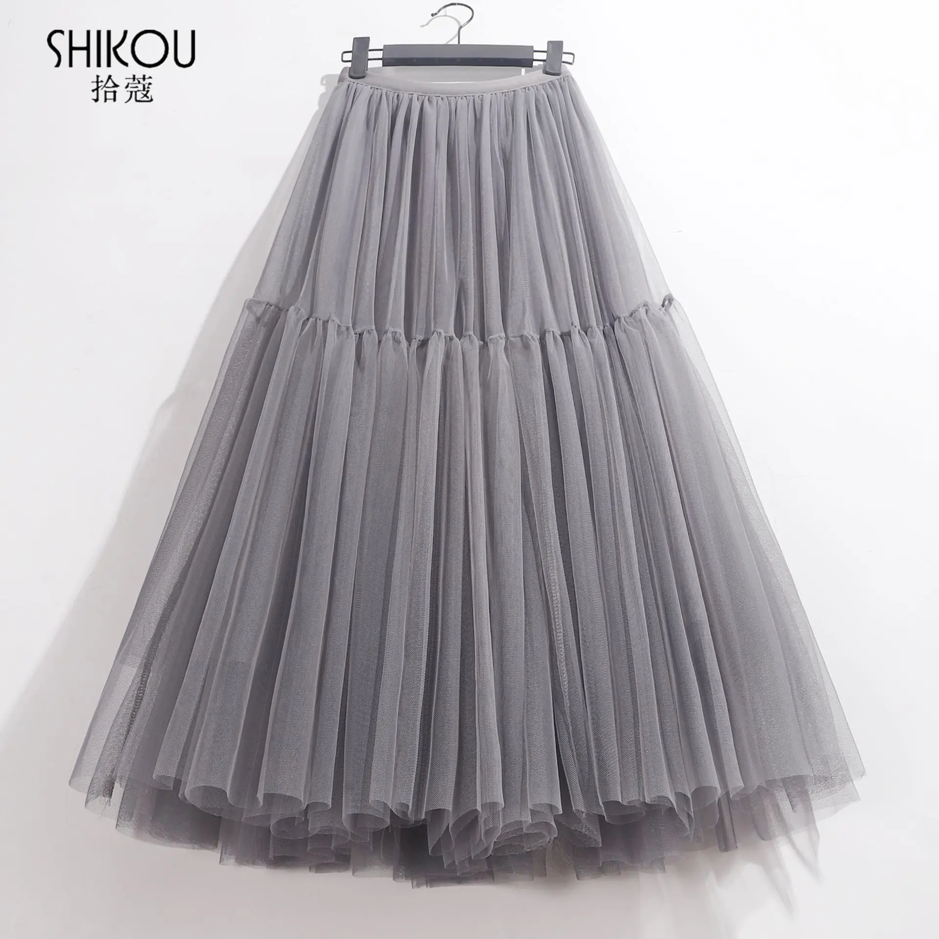 

Women Gauze Skirt Swing Puffy Long Skirt High Waist Mid-Length Cake Mesh Fairy Dress A- Line Skirt Wear Resistant Lovely