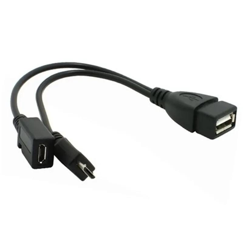 OTG Adapter 2 in 1 OTG Adapters Micro USB Male Female to USB Female Cable OTG Adapter for Andriod Phone