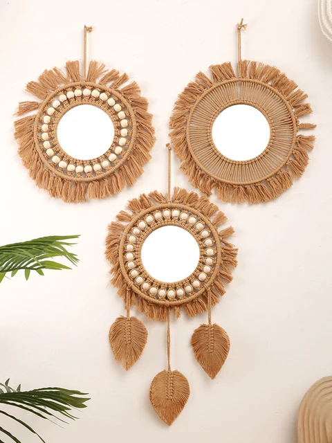 Handwoven Round Wall Mirror 1