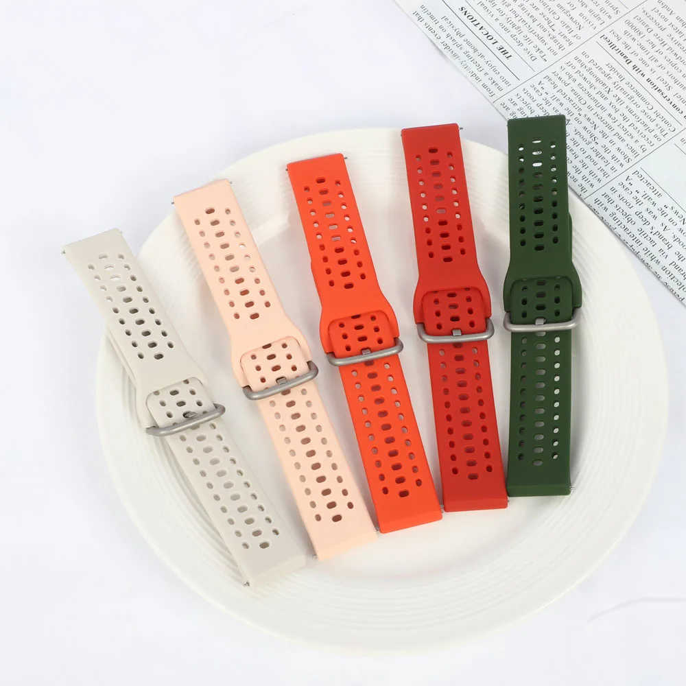 Enhanced Silicone Sport Band for Smartwatch - Breathable Strap Accessory