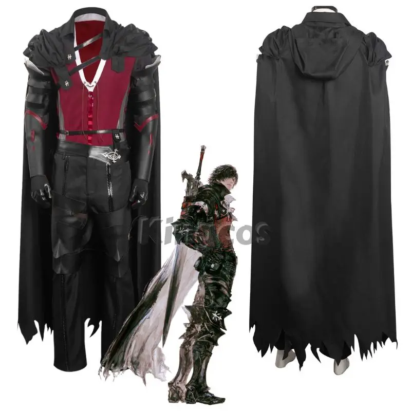 Ff16 Clive Rosfield Cosplay Men Costume Game Final Fantasy Xvi Clive Uniforme Mantello Fantasia Outfit Halloween Party Cloth Suit