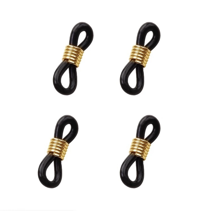 320 Terminali Per Catene Porta Occhiali In Silicone - Regolabili E Antiscivolo (Nero/Argento, Nero/Oro, Bianco/Argento, Bianco/Oro)