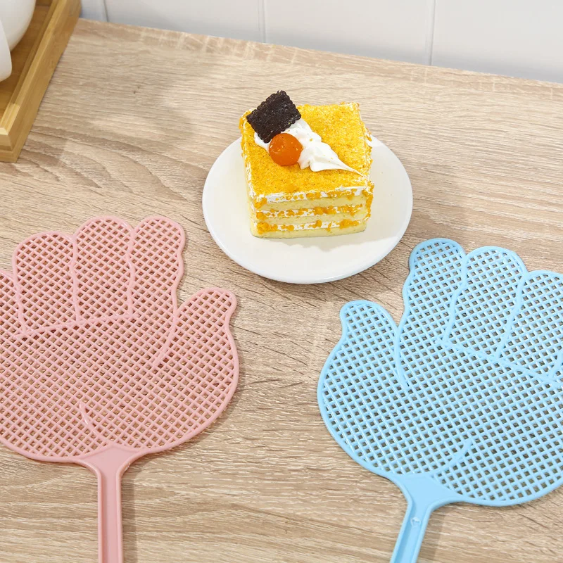 Palm Pattern Plastic Fly Swatter Lightweight Portable Home Baffle Mosquito Control Fly Matamoscas Swatter