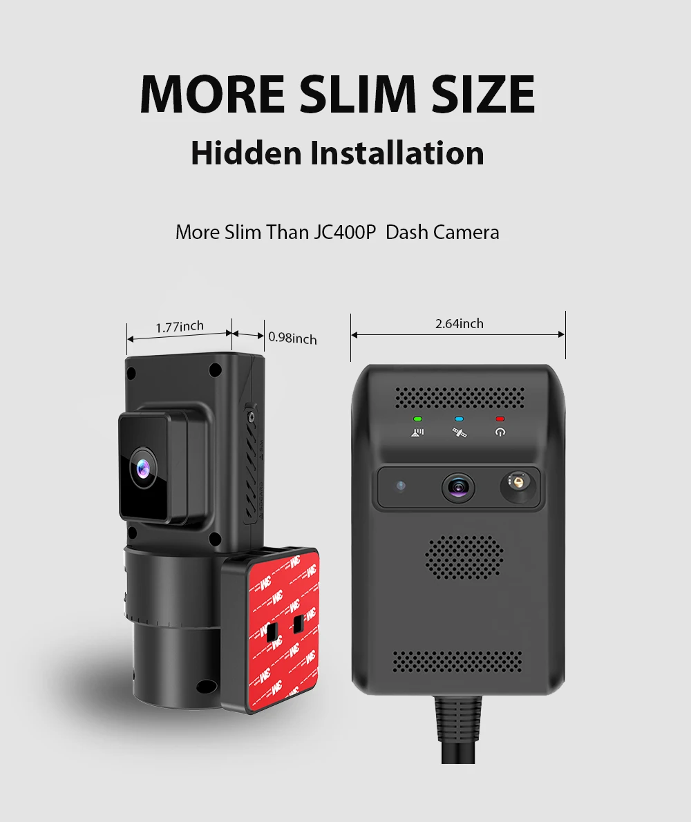 Jimi JC181 Mini 4G Car Camera With Live Stream Dual Cameras