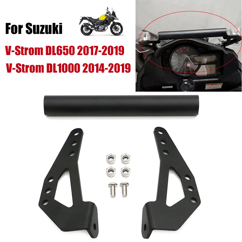 Supporto Navigazione Per Suzuki V-Strom DL1000 2014-2019 – Barra In Alluminio CNC, Diametro 20 Mm