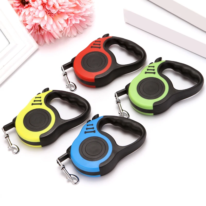 3m Dog Leash for Small Dogs Cat Automatic Retractable Durable Nylon Lead Puppy Outdoor Travel Walking Hiking Traction Rope 3