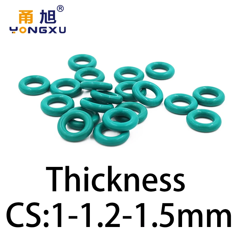 O-ring fluororubber FKM gasket 1/1.2/1.5mm