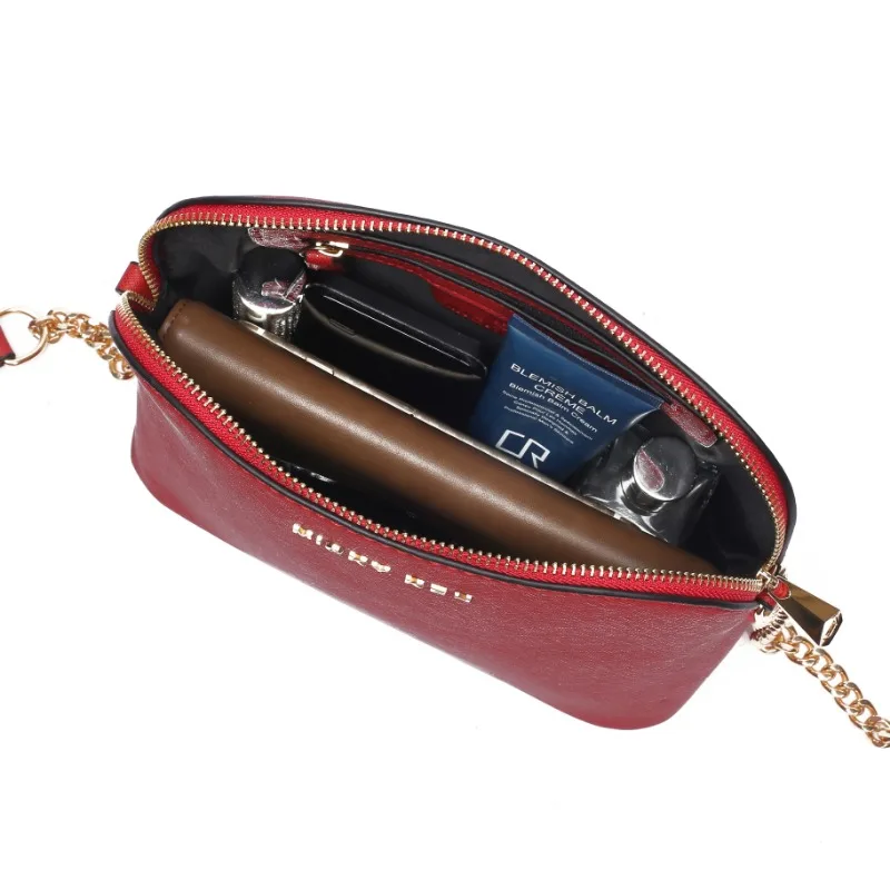 Women Luxury Chain Crossbody Bag Lady Classic Letter Decor Shell Purse Female Fashion Shoulder Bag With Zipper