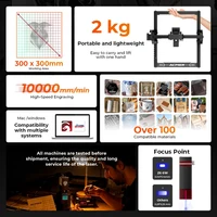 ELIDOR Z6 6 W/12 W graveur Laser et découpe graveur pour le travail du bois CNC zone de travail 300x300mm Diode Laser bleue Machine pour débutant 2
