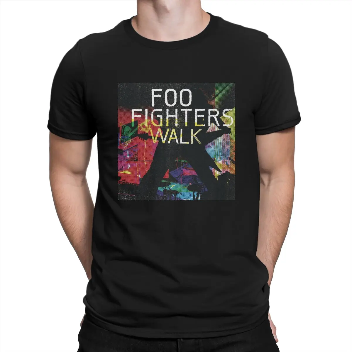 

F-Foo Band Fighters Man TShirt Walk Individuality T Shirt Graphic Streetwear New Trend